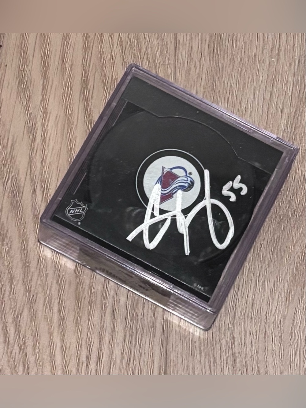 NHL Official Game Puck Cody McLeod Colorado Avalanche